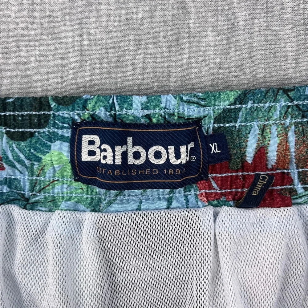 Barbour Swim Trunks Mens XL Blue Floral Tropical Beach 5